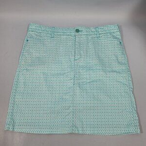 Intro ❤️ Love The Fit  18" Skort Skirt Blue Geometric Size 10